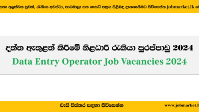 Data Entry Operator Vacancies-www.jobmarket.lk