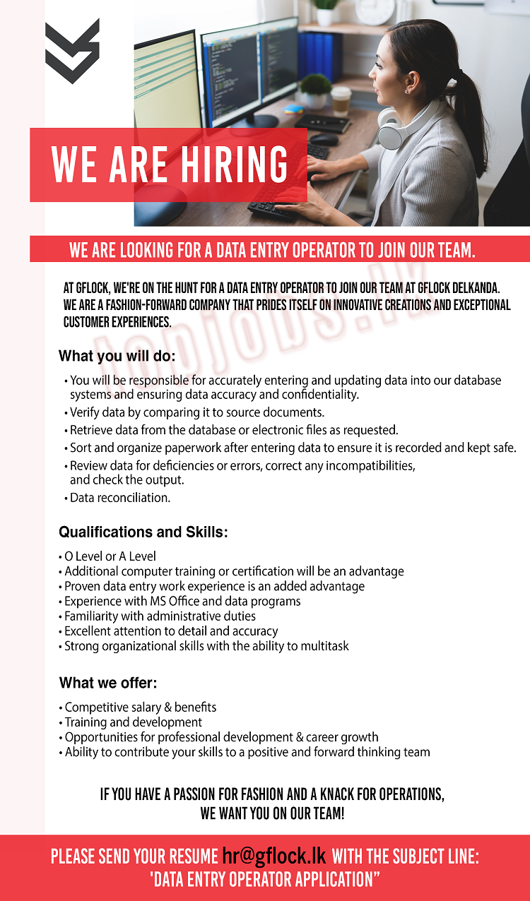 Data Entry Operator Vacancies-www.jobmarket.lk