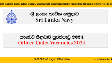 Sri Lanka Navy-Officer Cadet Vacancies 2024